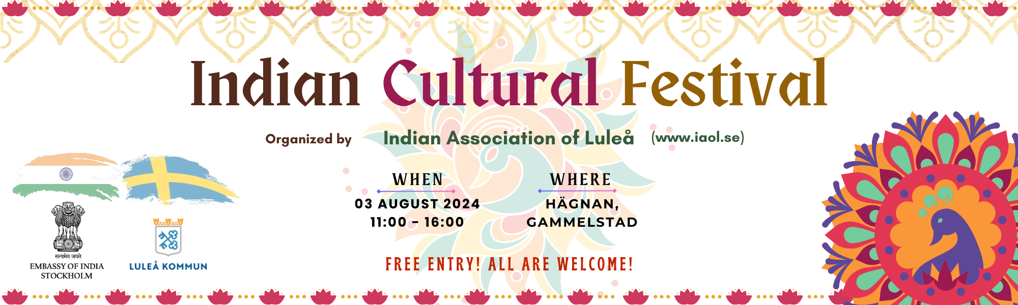 Banner for Indian Cultural Festival, 2024s